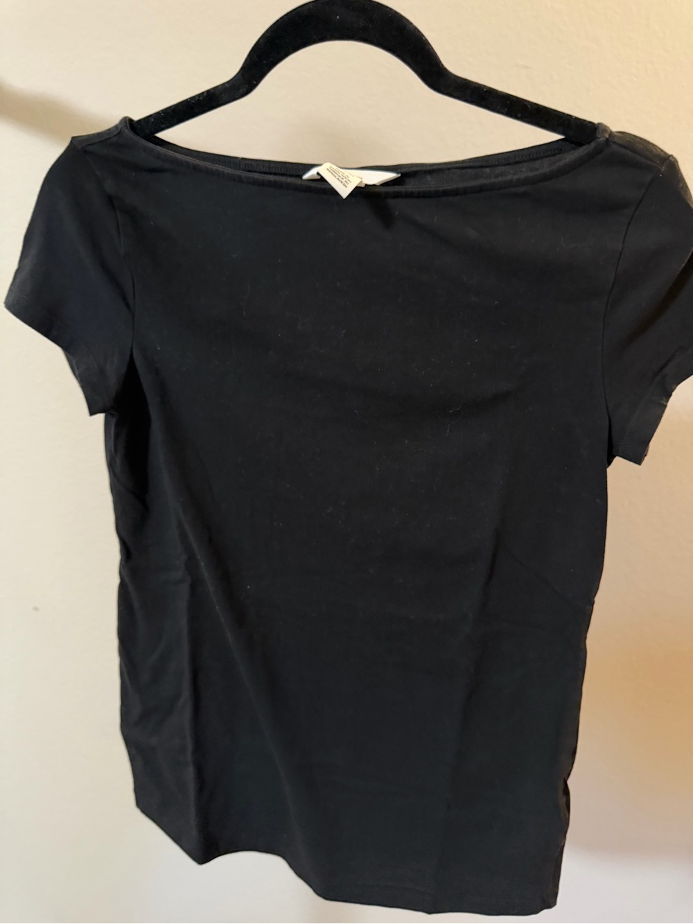 Maternity Black Women's Boatneck Tee